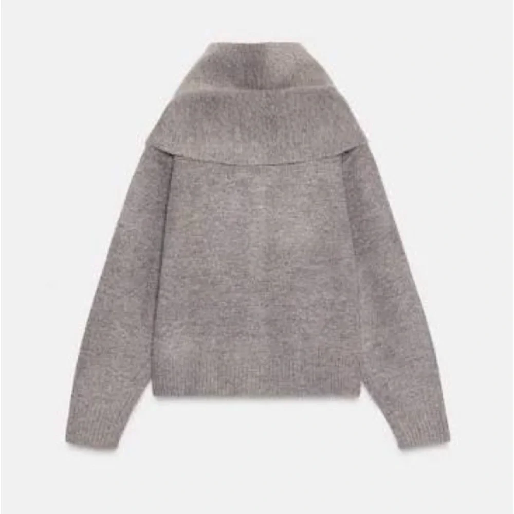 ZARA SCARF KNIT CARDIGAN - Picture 8 of 12